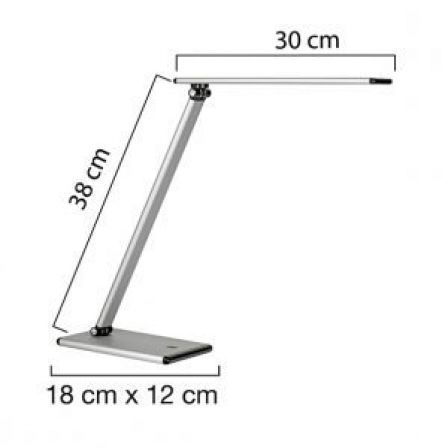 UNILUX Lámpara de sobremesa Terra Gris metalizado UNILUX Lámpara de sobremesa Terra Gris metalizado